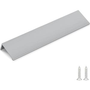 goldenwarm 15 Pack Brushed Nickel Finger Edge Pulls Drawer Finger Pulls Kitchen Hardware Handles Bedroom Dresser Drawers, 6-1/4in Hole Centers