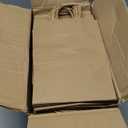 RACETOP Brown Paper Bags with Handles Bulk 100Pcs 8x4.5x10.8 Inch Gift Bags Bulk, Brown Kraft Paper Bags for Retail, Party, Shopping, Favor