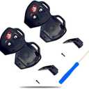 Cutting Not Required - Key Fob Case Replacement for 2006-2018 Toyota 4Runner Corolla Matrix RAV4 Venza Yaris Scion iQ tC xB Remote Control Car Key Fob Cover Shell (3 Button-Pack 2)