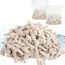 1.32lb/600g Crushed Coral for Freshwater Aquarium, Natural Fish Tank Coral Stone with Mesh Bag, Aquarium Bio Filter Media Bag Reusable Aquarium Filter to Stabilize Water and Raise PH