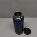 Navigate 40 oz Insulated Stainless Steel Sports Water Bottle with Spout & Handle Lids,Wide Mouth Water Jug with Double Walled Leak Proof Keep Cold for 24 Hrs Hot for 12 Hrs, Blue to Black