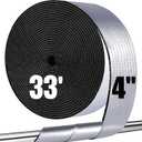 Pipe Insulation Wrap Foam Tube Self Adhesive Heat Tape for Water Pipes, Outdoor Foam and Foil Water Pipe Insulation Wrap for Winter, Can Be Used for Self Regulating Pipe Heat Tape (4" W x 33' L)