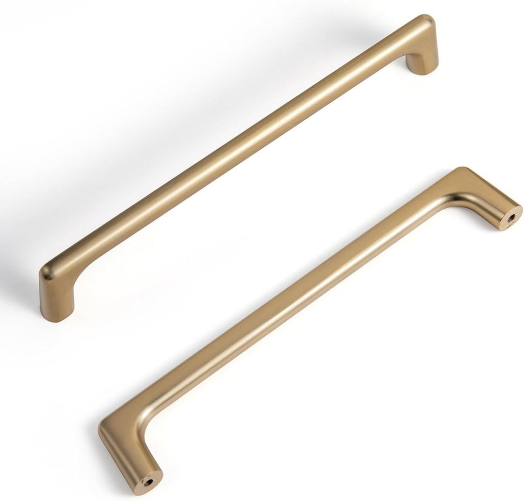 Goo-Ki Champagne Bronze Cabinet Pulls with 7.6'' Hole Centers, Modern Style Zinc Alloy Cabinet Handles for Dresser,Wardrobe,Cupboard- 2 Pack