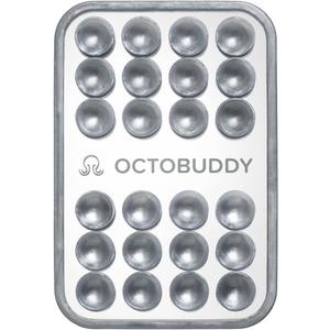 OCTOBUDDY Mirror  Amazon-Exclusive Suction Cup Phone Mount with Built-in Mirror  Silver Swirl Hands-Free Grip for Videos & Selfies (2.6 x 3.9)