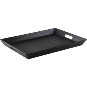 G.E.T. RST-1522-BK Non-Skid Ottoman / Coffee Table Serving Tray, 15" x 20", Black