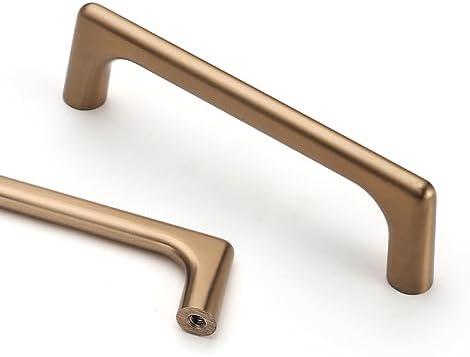 Asidrama 6 Pack 3.75 Inch(96mm) Champagne Bronze Cabinet Pulls Cabinet Handles Cupboard Handles Kitchen Cabinet Hardware for Cupboard Drawer Pulls