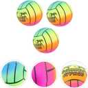 Garneck 3 Pcs Elastic Rainbow Balls PVC Beach Play Balls for Indoor Outdoor Fun Games and Activities Random Pattern