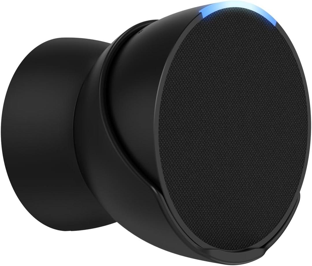 Maxonar Pop Wall Mount, Pop Wall Mount Smart Speaker Stand Holder Speaker Save up Space Cable Management Compatible with Echo Pop, Google Nest- Black