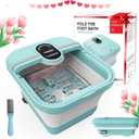 AISZG Foot Spa Bath Massager with 8 Massage Rollers,Collapsible Foot Spa with Heat,Birthday Gifts for/Mom/Her/Women/Men/Him Pedicure Foot Soaking Tub,