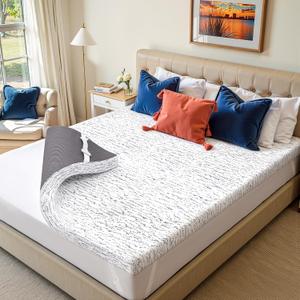 Subrtex Memory Foam Mattress Topper King, 4 Inch Bed Toppers for Pressure Relieving, Soft Mattress Pads with Removable Washable Cover Subrtex Memory Foam Mattress Topper King, 4 Inch Bed Toppers for Pressure Relieving, Soft Mattress Pads with Removable Washable Cover