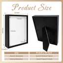 4 Pack 8"x 10" Shadow Boxes Frame Display Cases Wood Deep Shadowbox for Photos, Dried Flowers, Handicrafts Picture Frames for Wall Tabletop (Black, 8x10)