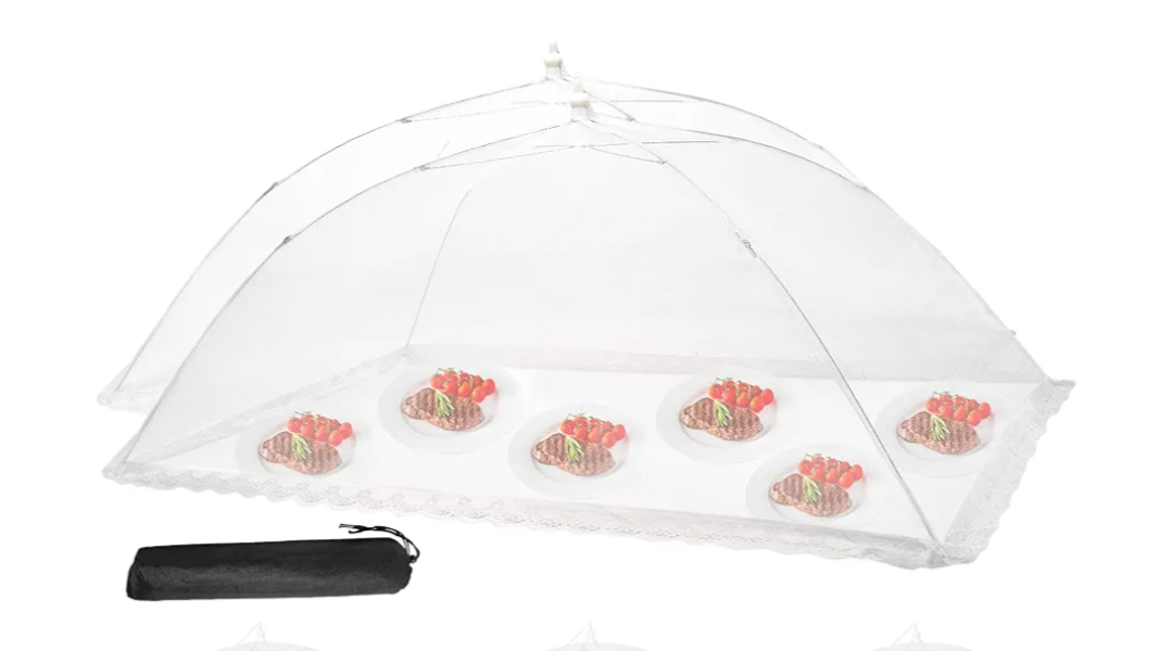 Food Cover Food Tent Set, 2 Extra Large Reusable Pop-Up Umbrella Food Nets for Picnics, Outdoor Camping, Parties, BBQ Food Cover Food Tent Set, 2 Extra Large Reusable Pop-Up Umbrella Food Nets for Picnics, Outdoor Camping, Parties, BBQ