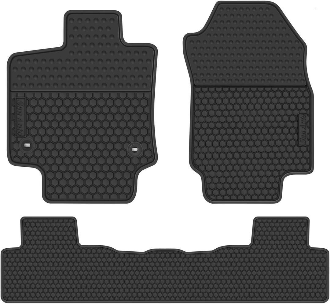 Car Floor Mats Custom Fit for Toyota RAV4 (NO Hybrid) 2019 2020 2021 2022 2023 2024 2025 Full Black Rubber Auto Liners Set All Weather Protection Heavy Duty Odorless