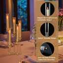 10Pcs Acrylic Candelabra Centerpieces for Wedding,5 Arm Clear Candelabra Table Centerpiece Acrylic Candle Stick Holders with Removable Lampshade for Party Easter Fireplace Decor Fit 0.8 LED Candle