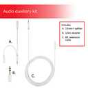 GE Headphone Adapter Kit, 3.5mm, Stereo Adapter, Extension Cable, and Audio Splitter, White, for Headphones, Stereo, MP3, Tablets, Smartphones and More, 34509 Line Cable | White