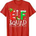 Elf Family Christmas Matching Pajamas Xmas Elf Squad T-Shirt, Medium
