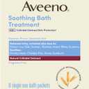 Aveeno Soothing Bath Treatment with 100% Colloidal Oatmeal Skin Protectant for Sensitive & Eczema-Prone Skin, Fragrance-Free Bath Soak Relieves Itchy, Irritated Skin, Individual Packets, 8 ct