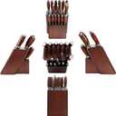 MSY BIGSUNNY Knife Block Set 17-piece Knife Set with Wooden Block - German Steel Perfect Cutlery Set Gift