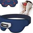 Eye Massager with Heat, Smart Vibration Massager for Migraines Relief, Birthday Gifts for Women, Heated Sleep Mask Eye Care Relax Gifts for Mom (Blue)