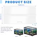 Sieral Aquarium Polycarbonate Canopy Set 23.07 x 11.69 x 0.12 Inch for 15/20H/55 Gallon Without Center Brace Aquariums Cover Fish Tank Lid with a Hook Knife, Clear