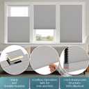 HESTIA Waterproof 99% Blackout Cellular Shades,Light Gray,34.5''W X 54''H