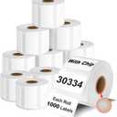 10-Pack 30334 2-1/4" x 1-1/4" Compatible for DYMO LabelWriter Printers 5XL, 550, 550 Turbo, 450 Duo, 450 Turbo, 4XL, 450, FNSKU Barcode Multi-Purpose Label with RFID Chip,1 Roll of 1000