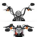 Motorcycle Mirrors Black, M8 Rearview Side Mirror, Universal Motorcycle Rearview Mirror Accessories Compatible with 1982-2023 Sportster Road King Street Glide Electra Dyna Softail Ultra Vrod