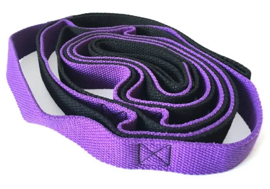 Stretching Strap Yoga Strap – Durable Non-Elastic Design with 10 Loops,Yoga Stretch Straps Ideal for Flexibility Improvement, Pilates, and Post-Workout Relaxation