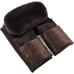 CHRLEISURE Women's Fleece Lined Tights - Fake Sheer Warm Pantyhose Thick Winter Leggings, XS/S, Coffee