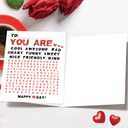 3 x Beautiful Words Greeting Card with Envelope, Funny Anniversary, Valentine's Day Gifts, Birthday Card for Wife Husband Girlfriend Boyfriend (LD290)