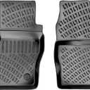 Ford Transit Connect 2014-2021 (Carpet Flooring & Only Front & No Secondary Footrest & No Ford Transit Models) Floor Mats 3D Custom Fit Rubber Car Mats All Weather Floor Liners TPE