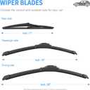 Gavimnal 26"+16"+11" Silicone Wiper Blades Replacement For Hyundai Kona 2018-2023,All-Season Front Rear Windshield Wiper Blades(Set of 3)