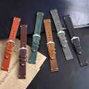 BISONSTRAP Men's Watch Bands, Hand-Stitched Leather Watch Straps, Quick Release, 18mm 19mm 20mm 21mm 22mm