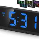 Electric Digital Alarm Clocks for Bedrooms, LED Small Digital Clock for Bedroom, Desk Bedside Alarm Clock with Battery Backup Powered Operated, USB, Large Display, 3 Alarms Snooze