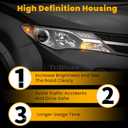 Headlights Replacement for Toyota RAV4 2013-2015, Headlight Clear Lens Right Passenger Side Front Head Light Headlamp Replacement for Toyota RAV4 2013 2014 2015