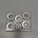 binifiMux M14-2.0mm Pitch Serrated Hex Flange Lock Nuts 304 Stainless Steel 6 Pieces