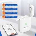 Label Maker Machine with Tape, D11s Bluetooth Label Maker Waterproof Labels, Portable Mini Label Printer with Various Templates for Home Office School, White