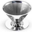 Vila Coffee Filter, Fine Mesh Coffee Maker, Stainless Steel Pour Over Coffee Dripper, Reusable, Lightweight, Paperless, Fits Standard Sized Coffee Pots and Cups