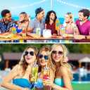 Jingmore 20 Pcs Hawaiian Plastic Cups with Lids and Straws 14 oz Reusable Tropical Drinking Reusable Cups Clear Luau Party Supplies Plastic Tumbler with Lid and Straw for Summer Beach Party Supplies