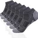 JOYNE Men's 6 Pack Athletic No Show Performance Cushioned Low Cut Running Socks