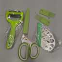 VIBIRIT Herb Scissor, Leaf Stripper, Stainless Steel 5 Blade Kitchen Scissors,Peelers for Kitchen,for Chopping Chive, Vegetables, Salad,Collard Greens, Parsley, Rosemary As Christmas gifts