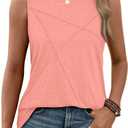 WIHOLL Women's Sleeveless Summer Crewneck Loose Fit Tank Tops (XL)