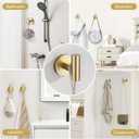 6 Pieces Brushed Gold Towel Bar Bathroom Hardware Set, 23.6Inch Brushed Gold Bathroom Accessories Towel Holder Set, SUS304 Stainless Steel Towel Racks for Bathroom