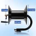 M MINGLE Pressure Washer Hose Reel 200ft, Heavy Duty Steel Hose Reel, Manual Crank Power Washer Hose Reel with Swivel Arm, 3/8" NPT Outlet Pipe, 4000 PSI