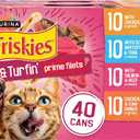 Purina Friskies Prime Filets Cat Food Variety Pack, 40 Pack 5.5 oz Cans (EXP 07/01/28)