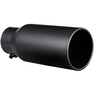 Black Exhaust tip - 3.5'' Inlet Bolt on Design- Black Coated Stainless Steel Car Muffler Tips 3.5" ID x 5"OD x 12"L