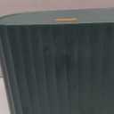 XLHOMO Small Bathroom Trash Can with Press Type Lid, Toilet Brush and Holder Set, Slim Dark Green Bathroom Garbage Can, Slim Narrow Trash Bin 2.6 Gallon Garbage Bin, 75Counts Trash Bags