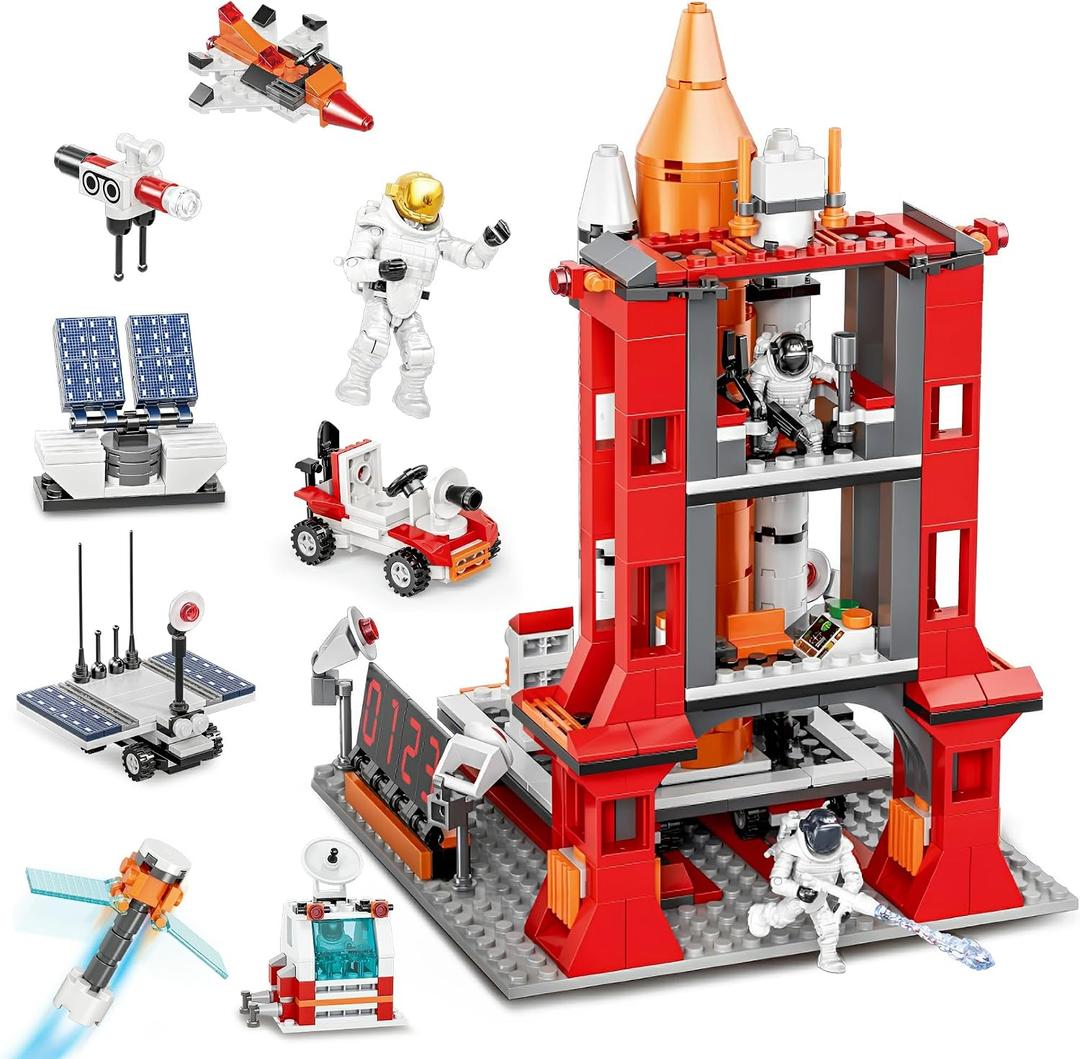 Space Shuttle Rocket Building Kit, 888PCS STEM Toy Block Set for Kids Ages 6+, 11 in 1 Aerospace Construction Toys, Educational Gift for Boys Girls Birthday Christmas