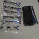 Reading Glasses Men,Spring Hinge Blue Light Blocking Readers,Anti Eyestrain Computer Magnifying Eyeglasses +2.0