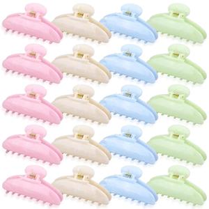 Knitgrip 20 Pcs Large Acrylic Hair Claw Clips Bulk for Women Cute Non-slip Hold Clamps Bulk for Thick or Thin Hair French Barrettes Accessories(4.13 Inches,Sweet Color)